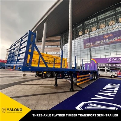 Üç-dingilli Düz Yataklı Kereste Taşıma Yarı-römork